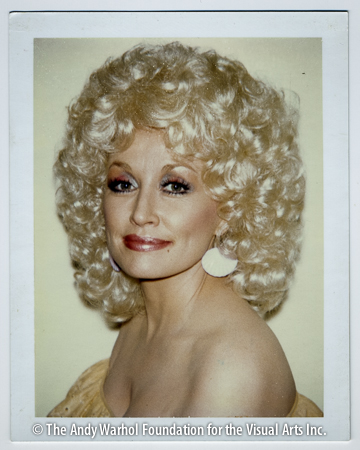 Dolly Parton, 1985 Polaroid Polacolor ER. 4.25" x 3.375"
