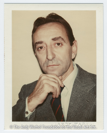 Lucio Amelio, after August 1975 Polaroid Polacolor Type 108. 4.25" x 3.375"