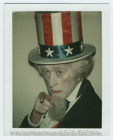 Uncle Sam, 1981 Polaroid Polacolor 2. 4.25" x 3.375"