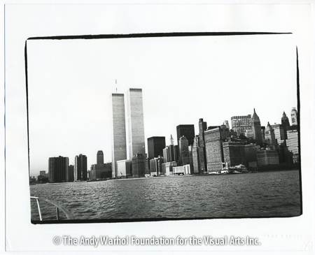 New York skyline, May 11, 1982 gelatin silver print. 8" x 10"