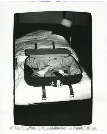 Suitcase, March 9, 1982 gelatin silver print. 8" x 10"