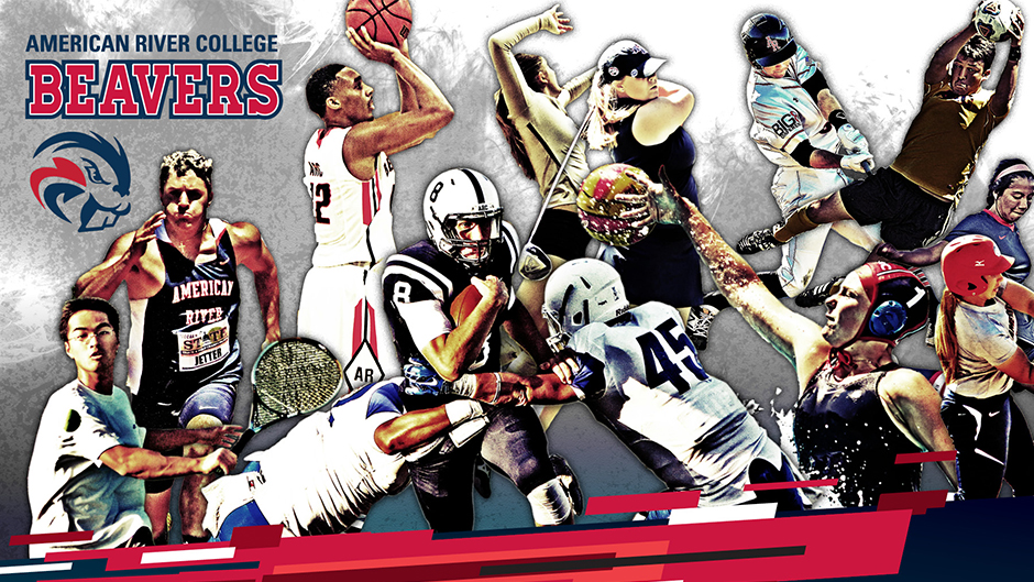 Collage of different American River College athletes