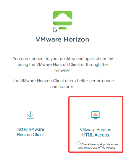 VMware Horizon Screen Shot