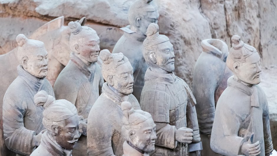 collection of terracotta sculptures depicting the armies of Qin Shi Huang, the first Emperor of China